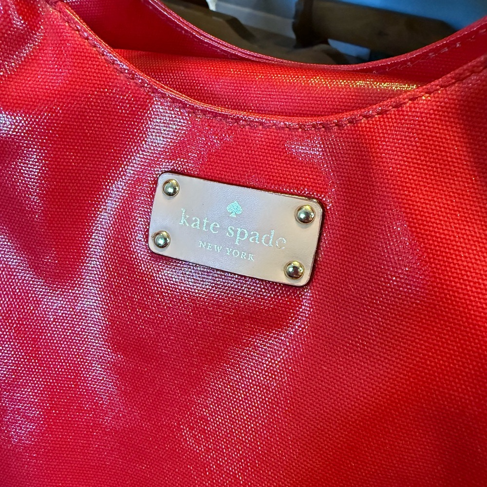 kate spade Red Satchel with Cream Handles - Picture 2 of 6